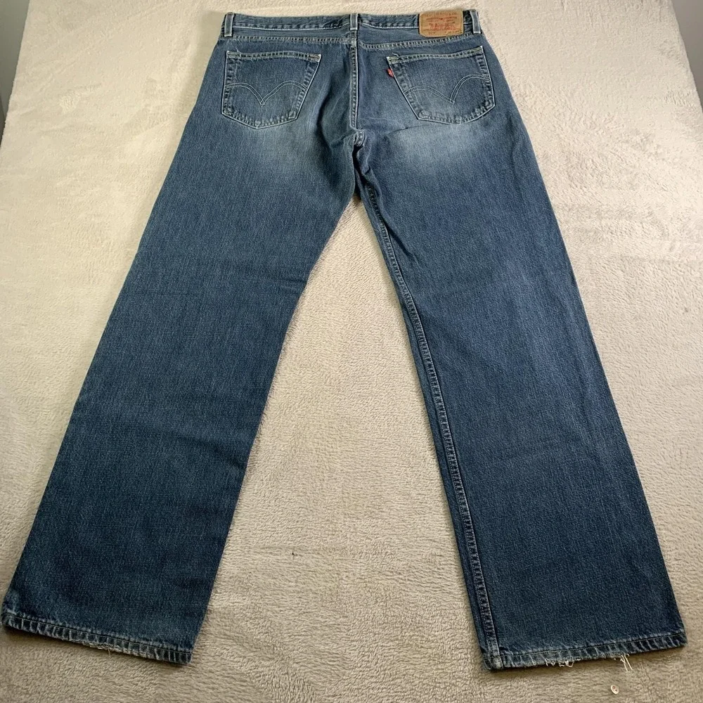 Vintage Levis 529 Jeans Men 38x34 (Tag 36x34) Blue Low Rise Straight Medium Wash